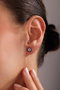 Heliophilia Silver Pendientes de Plata de Ley 925 en Oro Rosa y Azul Oscuro